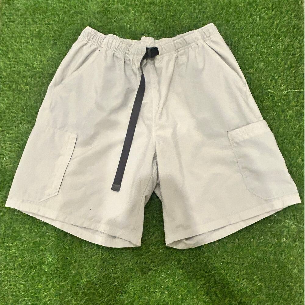 Vintage Nike ACG Cargo Shorts Mens XL Gray Belted Hiking Gorpcore